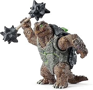 Schleich Eldrador Creatures, Mythical Creatures Toys for Kids, Armored Turtle Action Figure with Accessory, Ages 7+