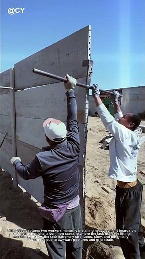 Smart Way to Install Cement Board by Hand 🦀🌾 #ConstructionTricks
