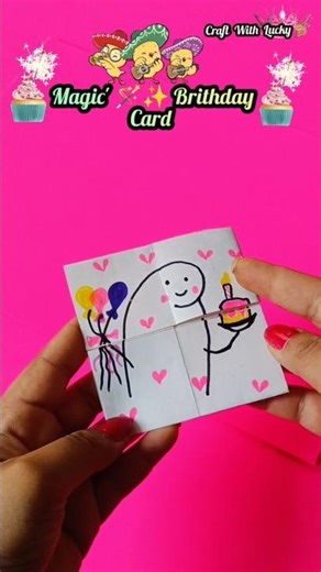 Magic 🪄 Birthday 🎂 Card Idea for Bestie! 🥰✨ #diy #craft #birthday #shorts #handmade #5minutecrafts