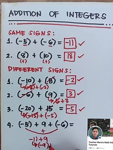 71K views · 631 reactions | BASIC ALGEBRA: ADDITION OF INTEGERS‼️殺 #teachermario #maths #mathematics #virals #mathtutor #mathtricks #fbviralvideo #viralvideo #viralreels | Math Teacher Mario | Facebook