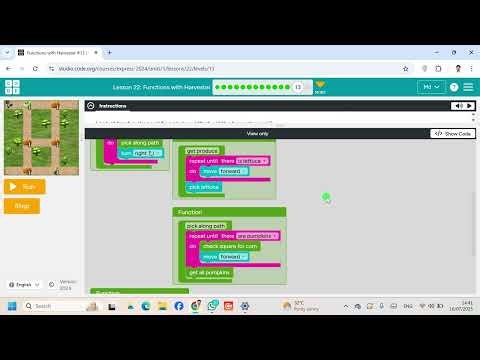 Lesson 22 Functions with Harvester 13