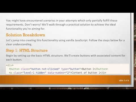 How to Create a JavaScript Button Toggle for Showing and Hiding Content