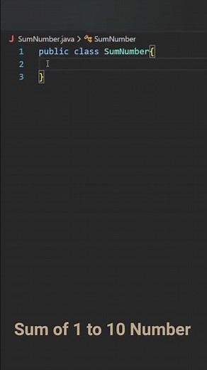 Sum of 1 to 10 Number using Java programming #java #shorts #coding #viralshorts