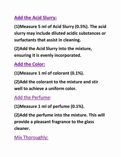 Glass Cleaner Manufacturing Method | How to make Commercial Glass Cleaner | Glass Cleaner Recipe