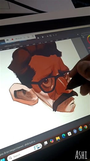 Portrait painting 🎨🖌️ Digital art process