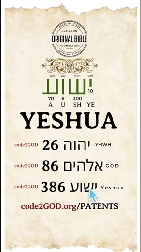 INTERESTING code2GOD in the Original Bible and the Original YESHUA Testament