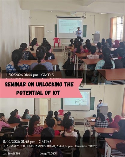 Seminar on UNLOCKING THE POTENTIAL OF IOT #klebcanipani #bcastudents #skilldevelopment