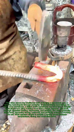 Ancient Secrets of the Master Blacksmith Forging a Traditional Hoe: How This Heritage Master Shapes