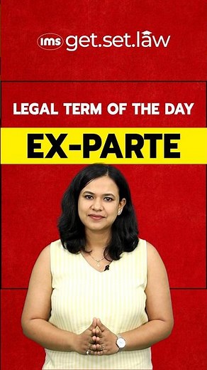 Ex parte meaning in Law #shorts #legalterms