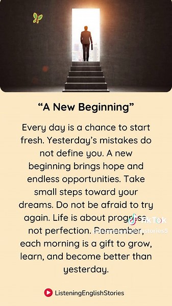 Short English Story: A New Beginning #englishstorylistening #storytelling #learnenglishfromstories #learningenglishstory #learnengishthroughstory #shortstoryenglish