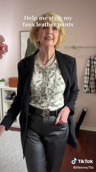 When I was younger I tried out the leather pant trend and for me it always felt like it was screaming