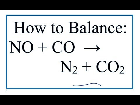 How to Balance NO + CO = N2 + CO2 | Nitric Oxide + Carbon monoxide