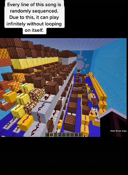 Infinity Song Creation in Minecraft Using Redstone and Note Blocks