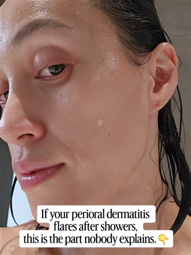 Showers aren’t causing your perioral dermatitis. But when your skin is dysregulated, they can absolutely expose the problem. Most women assume they suddenly need to remove everything — the products, the routine, the small comforts that used to feel normal. Especially when they’ve used the same skincare their entire life without issues. But PD isn’t about finding endless new triggers. It’s about understanding why your body no longer tolerates what it once could. When your system becomes overwhelm