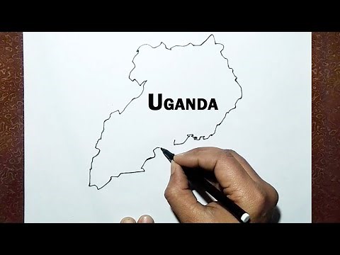 How to draw Uganda Map || Outline map drawing