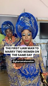 The First Ijaw Man to Marry Two Women on the Same Day - Chief Stanley Okiri and His Beautiful Brides A historic moment unfolds in Ogbe-Ijoh town as Chief Stanley Okiri makes history by marrying two stunning brides in a single traditional ceremony. Stay tuned to GbaramatuVoice for exclusive highlights of this remarkable celebration of love and culture. #GbaramatuVoiceTV #IjawTradition #HistoricWedding #DeltaStateCulture #LoveAndTradition | GbaramatuVoice TV