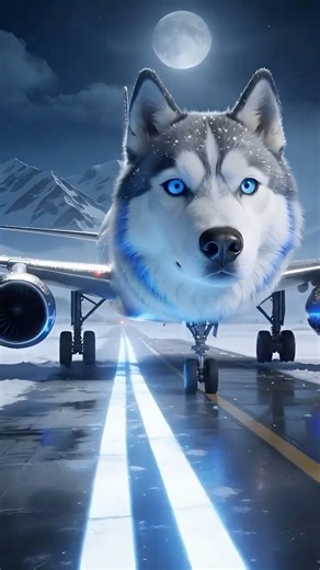 Husky Airplane ❄️🐺 | Courage & Loyalty Above the Clouds #3DAnimation #Realism #AviationArt #Husky