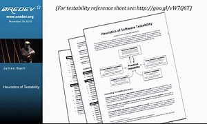 Øredev 2013 - James Bach - Heuristics of Testability