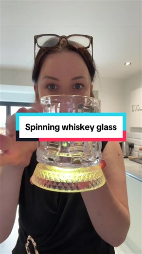 Spinning Whiskey Glass with Color Light — Gift for Whiskey Lovers
