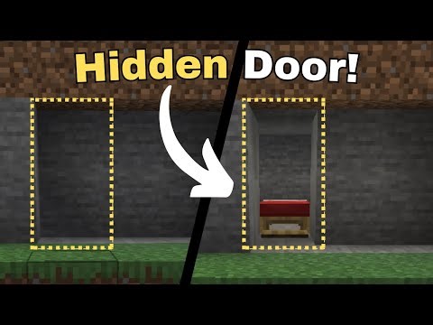 EASY Hidden Door Minecraft (JAVA + BEDROCK) 1.21+