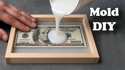 DIY $100 bill chocolate silicone mold tutorial