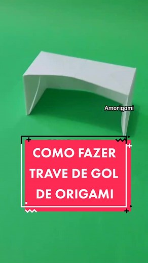 No final a bolinha escapou de verdade 🤭😅⚽️ Tutorial pra você fazer trave de gol de origami e se divertir! #AprendaNoTikTok #DIY #Origami #Futebol