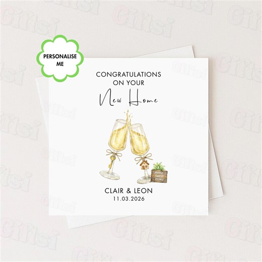 Congratulations on Your New Home Card | New Home Congratulations Card | Personalised Housewarming Gift | Moving Keepsake - Etsy