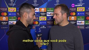 107K views · 3.8K reactions | Elogios ao Raphinha, o sonho ainda vivo de brigar pelo título em LaLiga... O nosso Marcelo Bechler conversou com exclusividade com Hansi Flick, técnico do Barcelona, logo após a virada incrível contra o Benfica! ️ #CasaDaChampions | TNT Sports Brasil | Facebook