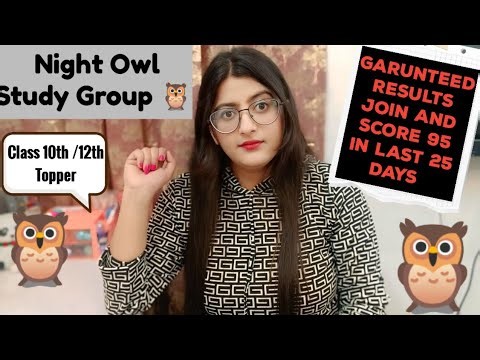 Night Owl Study Group | Daily 5hr Night Study For 95% In Boards 2026