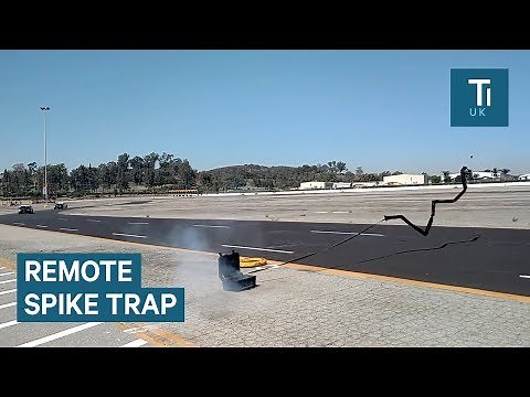 Remote-Controlled Spike Strip Keeps Police Officers Safe