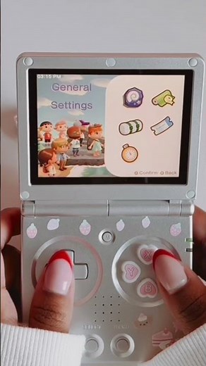 custom themes on anbernic rg35xxsp ☁️⚡️🫧 #themes #anbernic #animalcrossing #sanrio #ios #apple