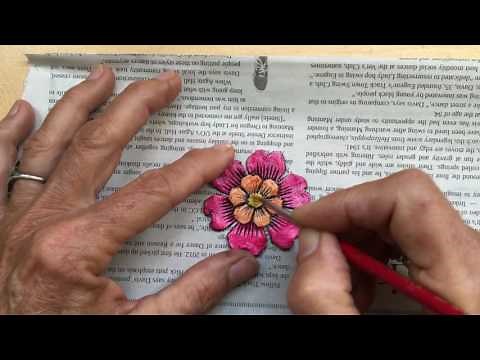 Artful Paper Clay Tutorial 2: How to Paint a Paper Clay Flower