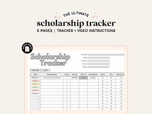 Scholarship Spreadsheet | Google Sheets | School Tracker | School Scholarship Tracker | College Spreadsheet | Student Spreadsheet | Grey - Etsy
