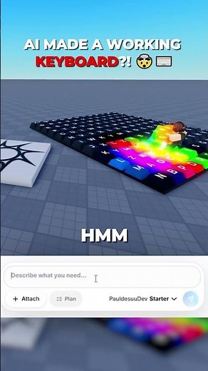 How I Made a Working Keyboard with AI in Roblox! 🤖⌨️ #roblox #robloxdev
