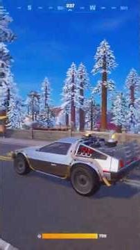 Fortnite Back To The Future Time Machine DeLorean Car Body Gameplay!