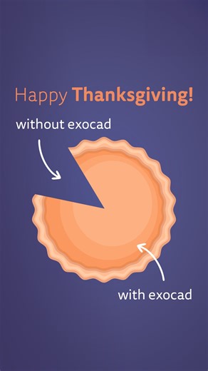 exocad on Instagram: "Happy Thanksgiving! We love apple pie, pumpkin pie… and yes, a good pie chart. This year, you can be thankful for smooth digital workflows. Which slice are you? 💜 = DentalCAD fans: stress-free and loving it! ⚫ = Still craving that sweet digital workflow. From all of us at exocad—thanks for being part of the exofamily! Wishing you joy (and extra pie). 🥧 👉 exocad.com #exocad #DentalCADChemnitz #exoplan #DigitalDentistry #HappyThanksgiving"