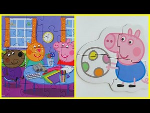 Peppa Pig George and their friends - solving puzzles for kids Peppa Pig