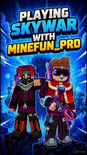 First Time SkyWars with minefun_pro | Must Watch #minefun