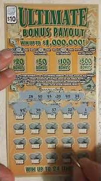 $10 Ultimate Bonus Payout scratch off Illinois Lottery winner 🤑