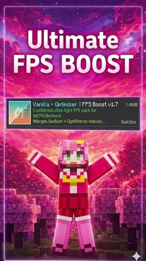 How to FIX LAG in MCPE (Max FPS Texture Pack) 🚀