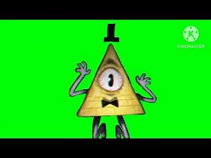 bill cipher (the gold pyramid) jumpscare fanmade trevor henderson green screen