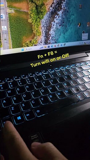 Wireless turns ON or OFF. #windows #computertips #taskbar #productivity #techshorts #shorts