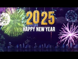 🎆 Happy New Year 2025 | Fireworks & Cityscape Motion Graphics 🎇