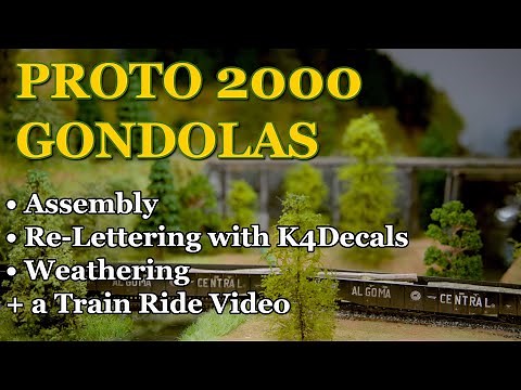Proto 2000 52'6" Gondola Build, ACR Decals, Weathering for my HO Scale Model Railroad Layout