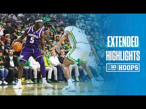 Washington at Oregon | EXTENDED HIGHLIGHTS | Big Ten Men's Basketball | 03/07/26