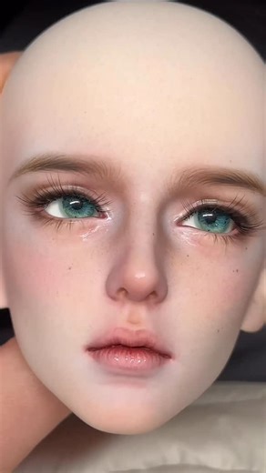 MINJUAN RONG on Instagram: "3D clay doll face#diy doll#"