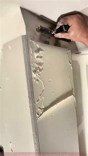 The process of applying putty