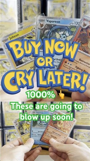 $2 Eeveelutions → 1000%?! 😱 #pokemon #cards