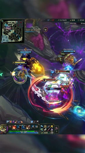 corki teamfight for baron nashor #leagueoflegends