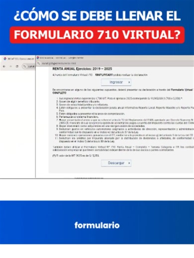 📄 ¿Cómo se debe llenar el Formulario 710 Virtual? Muchos lo presentan sin revisar las casillas y terminan cometiendo errores 😳 📊 Te explico cómo llenar el Formulario 710 paso a paso y qué debes validar antes de declarar Si tienes dudas, escríbeme en los comentarios 📩 #formulario #rentaanual #sunat #contabilidad #tributacion
